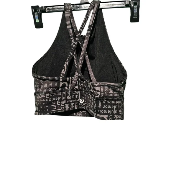lululemon athletica Charcoal Textured Sports Bra EUC Fits 4 Or 6 Best - Picture 3 of 4